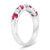 1.00ctw Ruby and Diamond Wedding Band Ring in 14k White Gold
