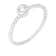 White Cultured Freshwater Pearl Rhodium Over Silver Ring