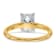 14K Yellow Gold With White Gold Accents 1 3/4 ct. D E F Pure Light
Emerald Moissanite Solitaire Ring