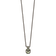 Sterling Silver Antiqued with 14K Accent Green Quartz Necklace