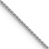Rhodium Over 14k White Gold 0.85mm Solid Spiga 16 Inch Chain
