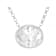 Bezel Set Oval CZ Necklace In Sterling Silver