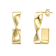 Twisted Semi-Hoop Earrings In 14K Gold Over Brass