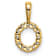 14K Yellow Gold Lab Grown Diamond Letter O Initial Pendant