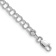Rhodium Over 10k White Gold 4mm Double Link Charm Bracelet