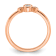 14K Rose Gold Petite Pear Diamond Ring 0.13ctw
