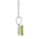 8x6mm Emerald Cut Peridot 14k White Gold Pendant With Chain