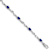 Rhodium Over 10k White Gold Diamond and Blue Sapphire Bracelet