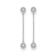 Rhodium Over 14K White Gold Diamond Circles Dangle Post Earrings
