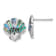 Rhodium Over Sterling Silver Polished Abalone Shell Post Earrings