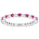Ruby Color CZ Eternity Band Ring In Sterling Silver 1.76ctw