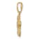 14K Yellow Gold Cubic Zirconia Starfish Pendant