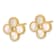 14K Yellow Gold Mother of Pearl Flower Post Earrings