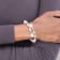 Rhodium Over Sterling Silver 5-6mm and 8mm White Freshwater Cultured
Pearl Coil Bangle