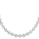 Classic Moissanite Tennis Necklace In Platinum-Enhanced Sterling Silver