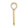 14k Yellow Gold Script Letter U Initial Pendant