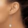 Rhodium Over Sterling Silver  7-8mm Freshwater Cultured Pearl Threader Earrings