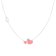 6.5-7mm Off Round White Cultured Freshwater Pearl and Pink enamel
Rhodium Over Sterling Necklace