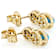 Turquoise Multi-Shape And White Zircon Earrings In 18K Gold Over
Sterling Silver 0.71ctw