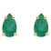 5x3mm Pear Shape Emerald 14k Yellow Gold Stud Earrings