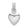 Rhodium Over 14k White Gold Polished 3D Heart Pendant