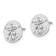 Rhodium Over 14k White Gold Polished and Textured Mini Sand Dollar Stud Earrings