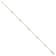 14K Yellow Gold Polished and Diamond-cut Heart with 1-inch Extension Anklet