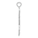 Rhodium Over 14k White Gold Polished and Textured Bow and Arrow Pendant