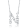 Initial N Mixed Cut CZ Pendant Necklace In Sterling Silver 18 Inch