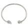 Sterling Silver Polished Knotted Ends Cuff Bracelet