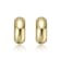 Tubular C-Hoop Earrings In 14K Gold Over Brass