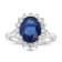 3.60ctw Sapphire and Diamond Ring in 14k White Gold