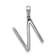 Rhodium Over 14K White Gold Diamond Letter N Initial Pendant