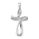 Rhodium Over 14k White Gold Diamond Cross Pendant