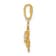 14K Yellow Gold Polished Cubic Zirconia Snowflake Charm Pendant