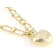 Paperclip Chain Heart Charm Necklace In 18K Gold Over Bronze
