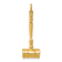 14k Yellow Gold Gavel Charm Pendant