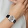 Charles Hubert Black Strap Stainless Steel Skeleton Dial Automatic Watch