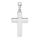 Rhodium Over 14k White Gold Polished Cross Pendant