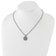 Sterling Silver Antiqued with 14K Accent Diamond Necklace