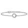 Rhodium Over 14k White Gold Diamond Sideways Letter Q Bracelet