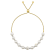 White Freshwater Pearl and Metal Bead 14K Yellow Gold Over Sterling
Silver Bolo Bracelet