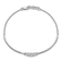 Rhodium Over 14k White Gold Polished Diamond Bezel Set Bar Bracelet
