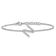 Rhodium Over 14k White Gold Diamond Sideways Letter N Bracelet