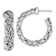 Rhodium Over Sterling Silver 7.5mm Byzantine Post C-Hoop Earrings