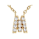 CZ Initial M Station Necklace In 18K Gold Over Sterling Silver 0.17ctw