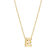 CZ Initial E Tennis Necklace And Pendant Set In 14K Gold Over Brass 4.05ctw