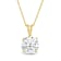 White Cubic Zirconia 14k Yellow Gold Pendant With Chain 2.00ctw