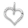 Rhodium Over 14k White Gold Diamond Heart Pendant