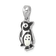 Rhodium Over Sterling Silver Polished Enamel Penguin Pendant